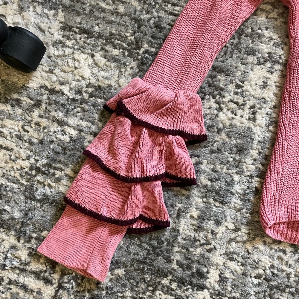 Pink Express Ruffle Sleeve Sweater - Picture 4 of 4